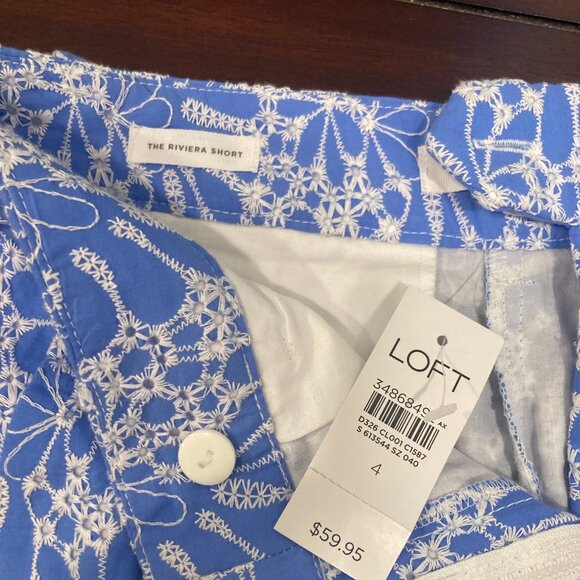 Loft Riviera Shorts in Floral Eyelet NWT - Picture 7 of 9